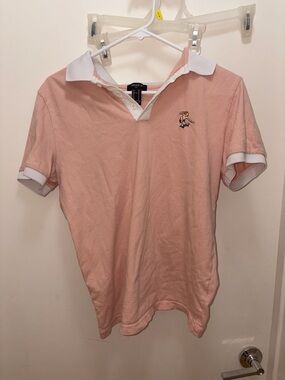 Forever 21 Men’s Light Pink Polo with White Placket
